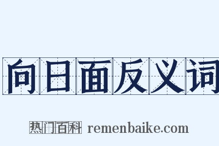 向日面反义词是什么意思的图片